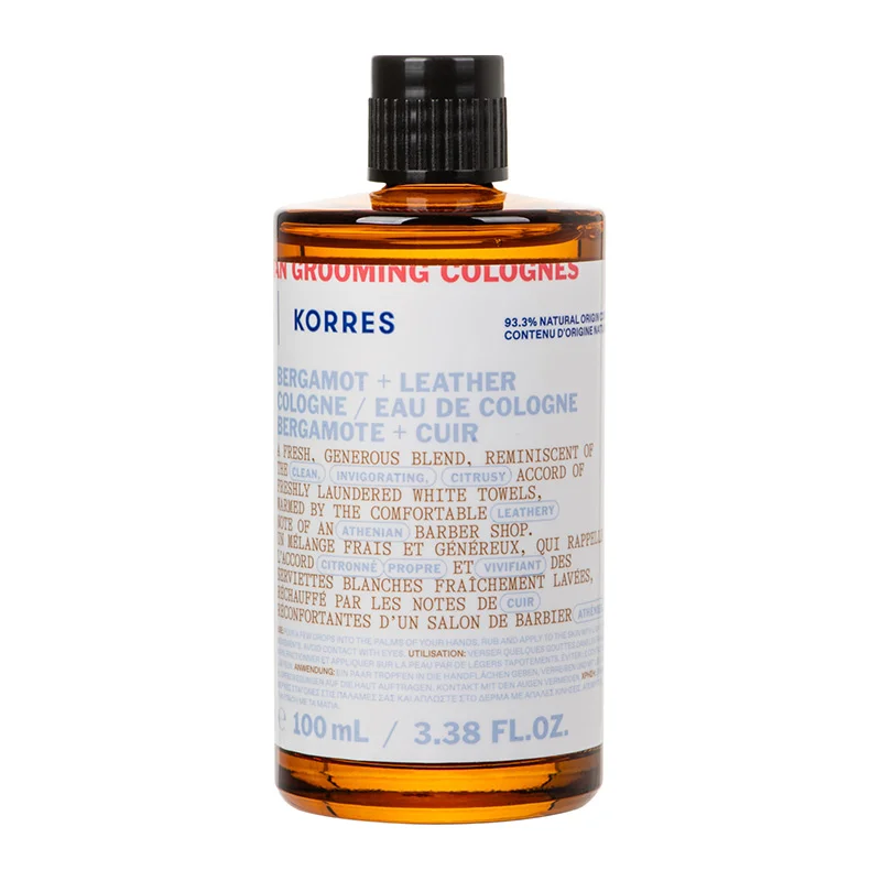 Eau de Cologne Bergamotte und Ledernoten, 100ml
