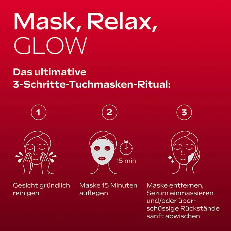 Exo Boost Youth Power Glow Tuchmaske Granatapfel, 20ml