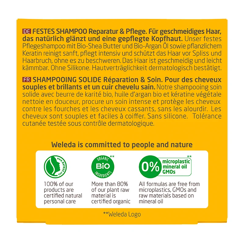 Festes Shampoo Reparatur und Pflege, 50g