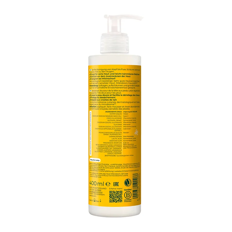 Calendula Waschlotion und Shampoo, 400ml