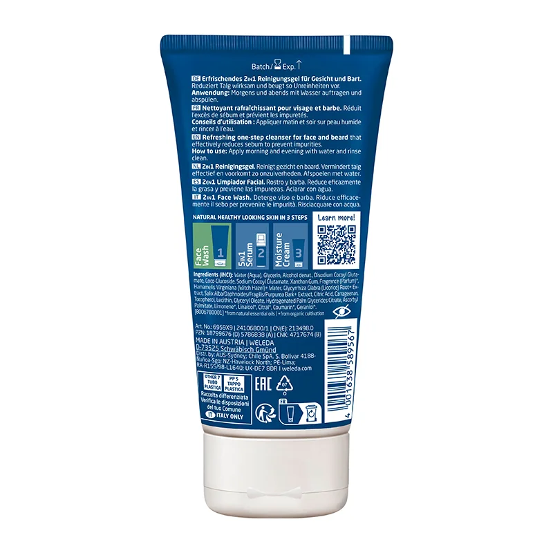 For Men 2 in1 Face Wash, 100ml