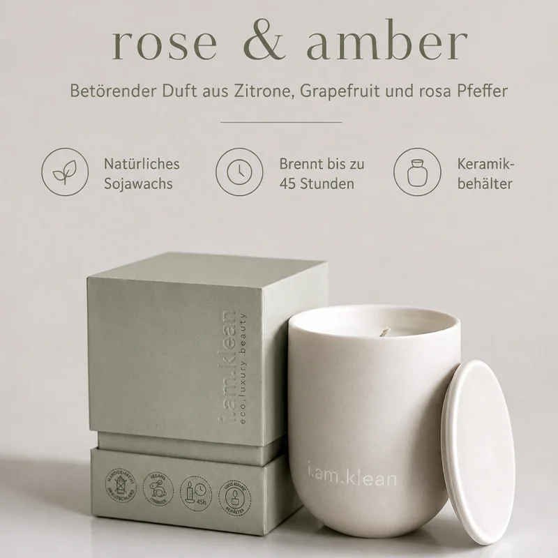 Candle Rose & Amber, 200gr