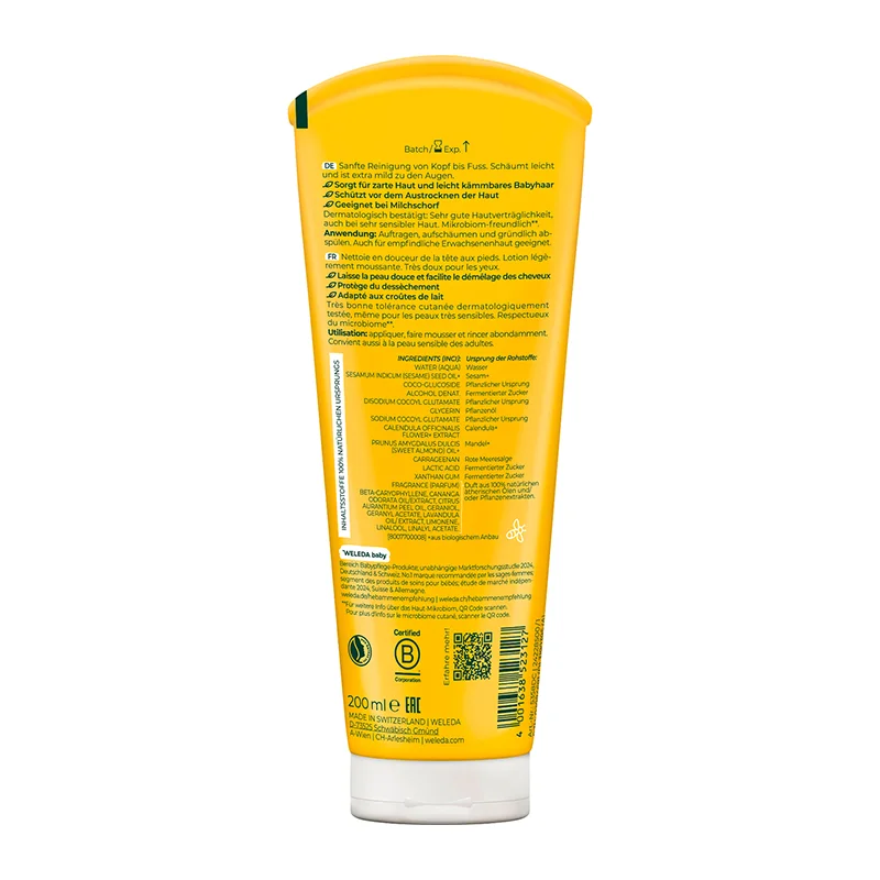 Calendula Waschlotion und Shampoo, 200ml