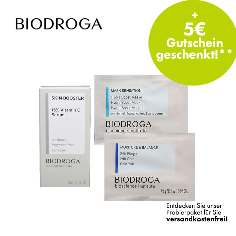 Probenbundle, Biodroga, feuchtigkeitsarme Haut