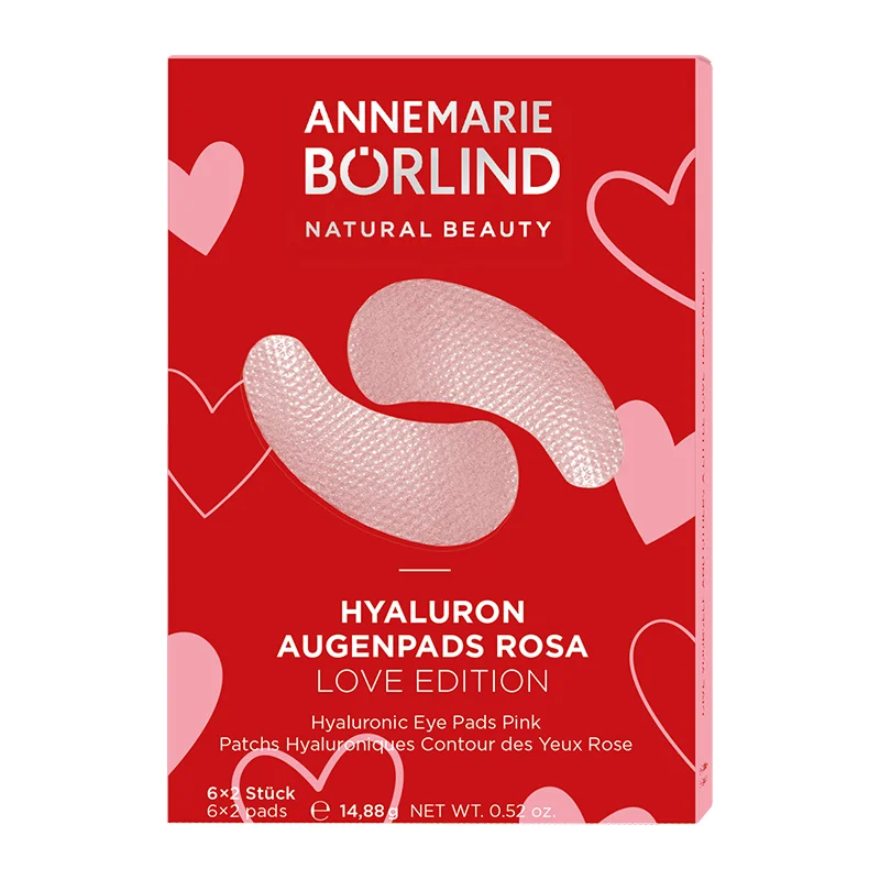 HYALURON AUGENPADS ROSA, LOVE EDITION, 6 x 2 Stück