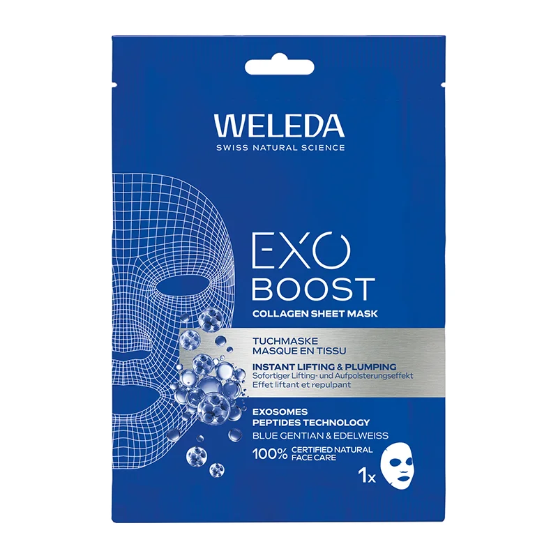 Exo Boost Tuchmaske Blauer Enzian & Edelweiss, 1 Stück