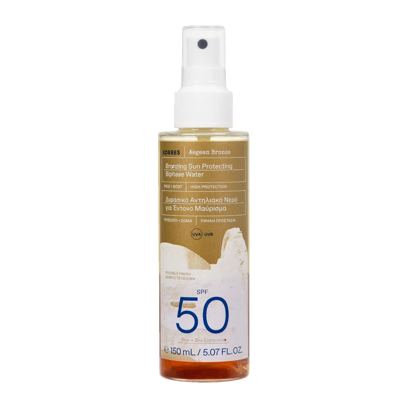 AEGEAN BRONZE 2-Phasen Bronzing Sonnenspray SPF50, 150ml