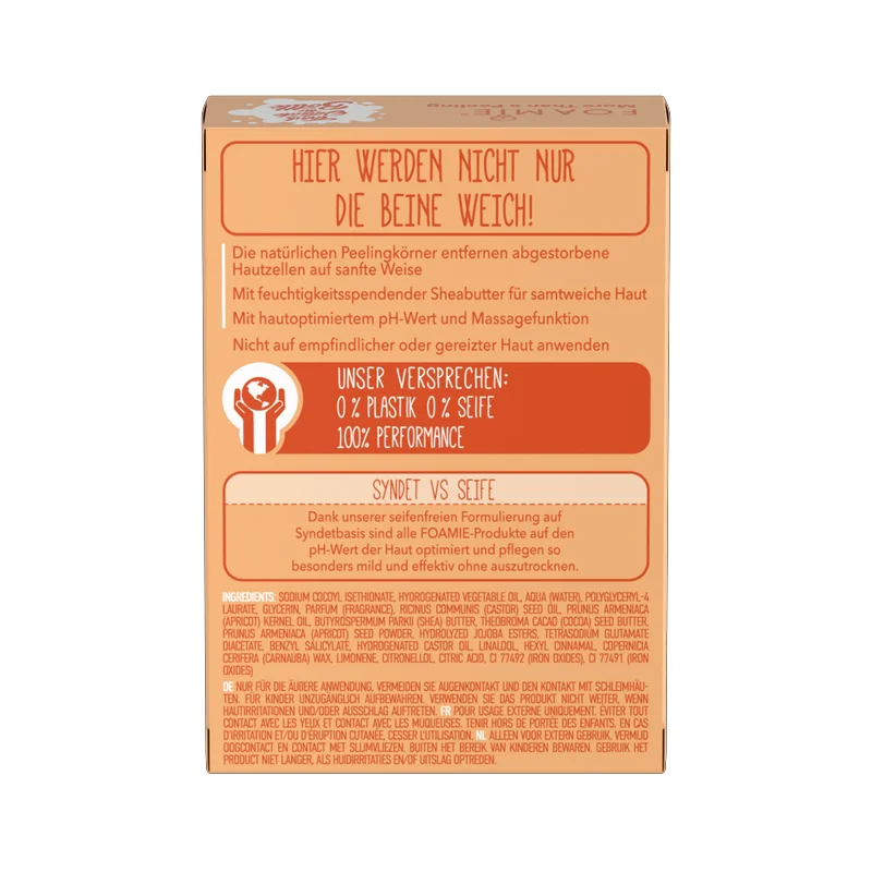 Festes Körperpeeling mit Aprikosenkernen & Sheabutter, 80g