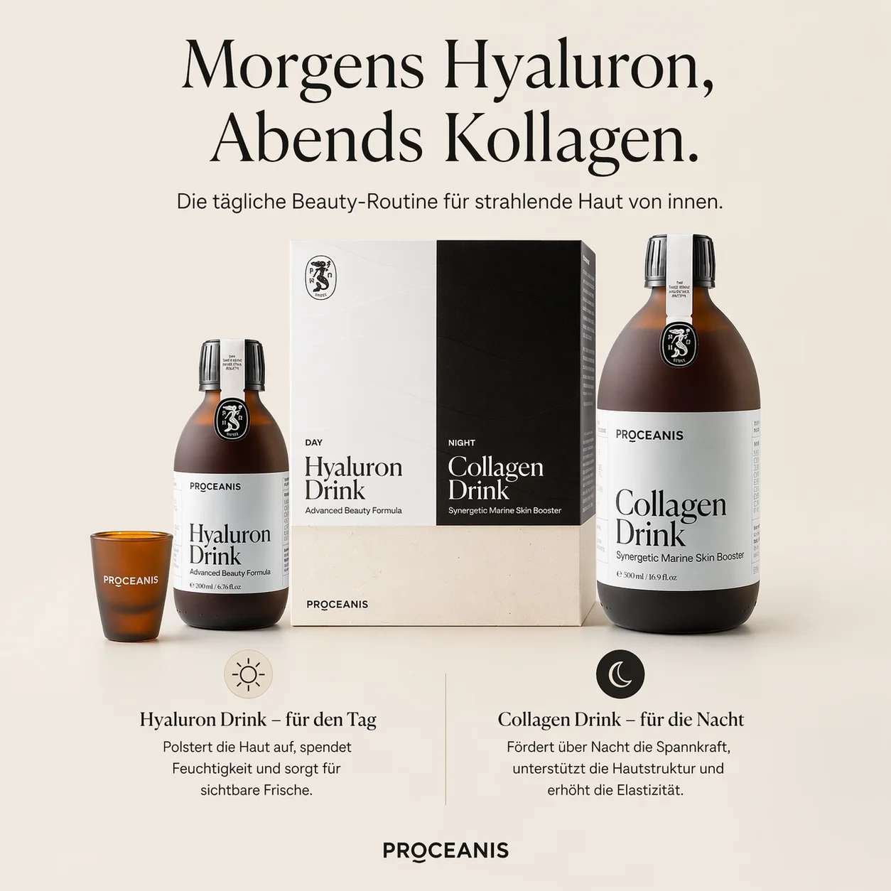 Day & Night Hyaluron 200ml & Collagen 500ml, 1 Set
