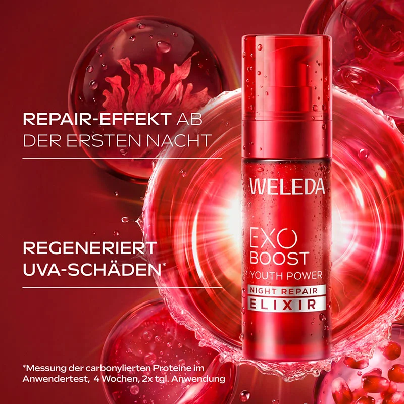 Exo Boost Youth Power Night Repair Elixier Granatapfel, 30ml