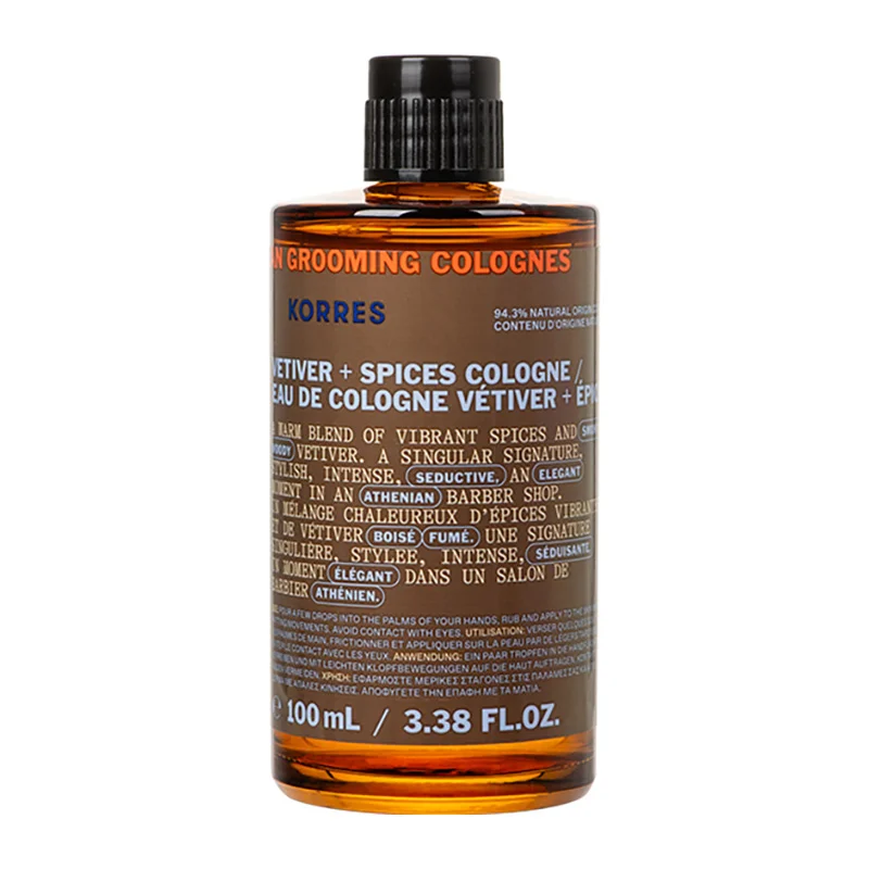 Eau de Cologne Vetiver und würzige Noten, 100ml Eau de Cologne Vetiver und würzige Noten, 100ml