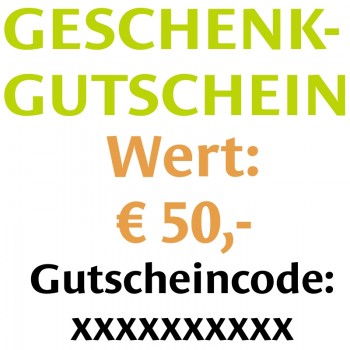 Geschenkgutschein Wert 50,- Euro