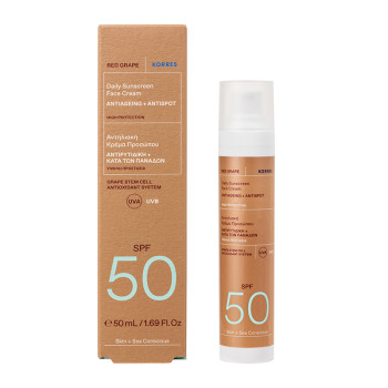 RED GRAPE Sonnencreme fürs Gesicht SPF50 Anti-Aging, 50ml