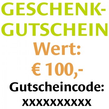 Geschenkgutschein Wert 100,- Euro