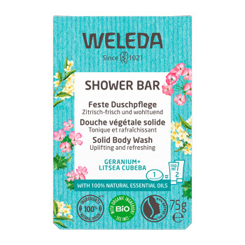 Shower Bar feste Duschpflege Geranium und Litsea Cubeba, 75g